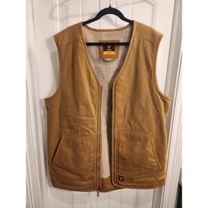 Hawx Men's Weathered Duck‎ Canvas Sherpa Lined Vest - Extra Large Tall XLT